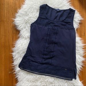 Tommy Hilfiger | Navy Eyelet Tank Top | Size Small